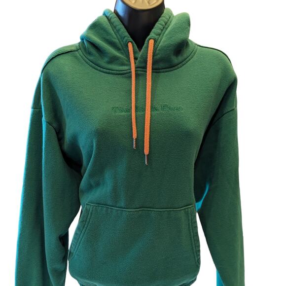 The North Face Tops - North Face Hoodie Womens Small Green Sweatshirt Pullover Kangaroo Pockets Sporty